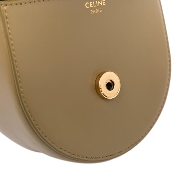 Pre-owned Celine Mini Calfskin Besace Cuir Triomphe Crossbody Brown