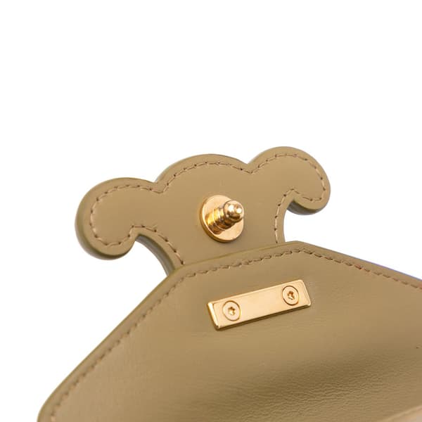 Pre-owned Celine Mini Calfskin Besace Cuir Triomphe Crossbody Brown