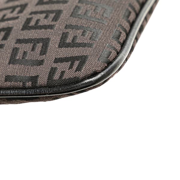 Pre-owned Fendi Zucchino Canvas Crossbody Brown