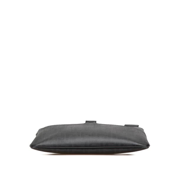 Pre-owned Fendi Zucca Coated Canvas Crossbody Black