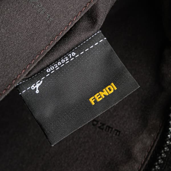 Pre-owned Fendi Zucca Coated Canvas Crossbody Black