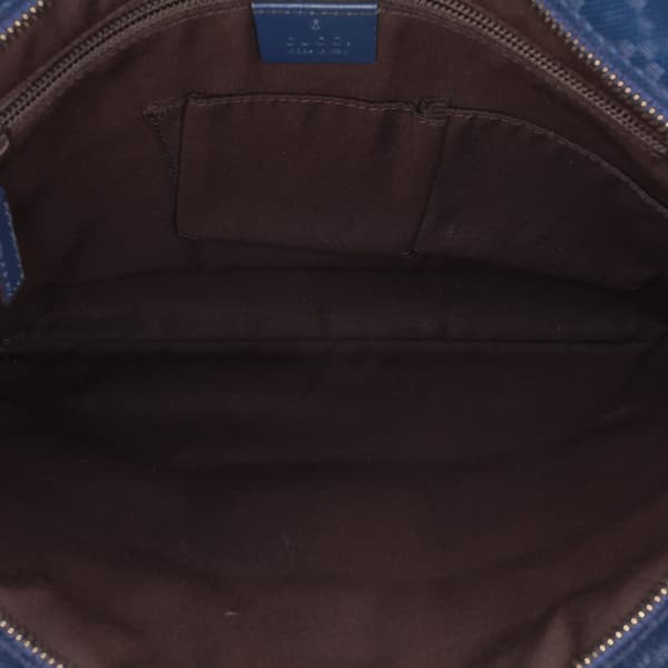 Pre-owned Gucci Leather Diamante Hilary Lux Crossbody Blue
