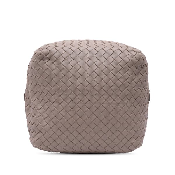 Pre-owned Bottega Veneta Nappa Intrecciato Cube Crossbody Brown