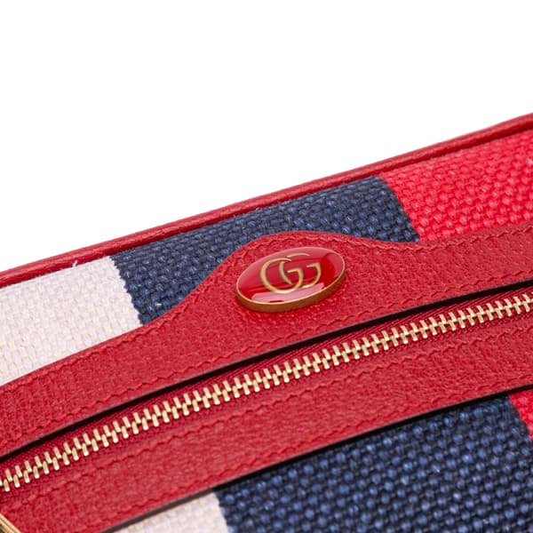 Pre-owned Gucci Mini Canvas Ophidia Crossbody Red