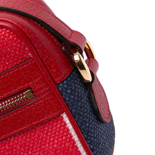 Pre-owned Gucci Mini Canvas Ophidia Crossbody Red