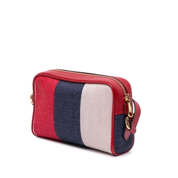 Pre-owned Gucci Mini Canvas Ophidia Crossbody Red