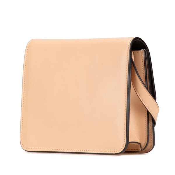Pre-owned Fendi Leather Crystal Fab Crossbody Brown