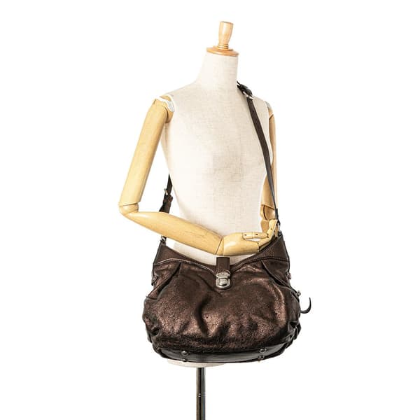 Pre-owned Louis Vuitton Monogram Mahina XS Brown