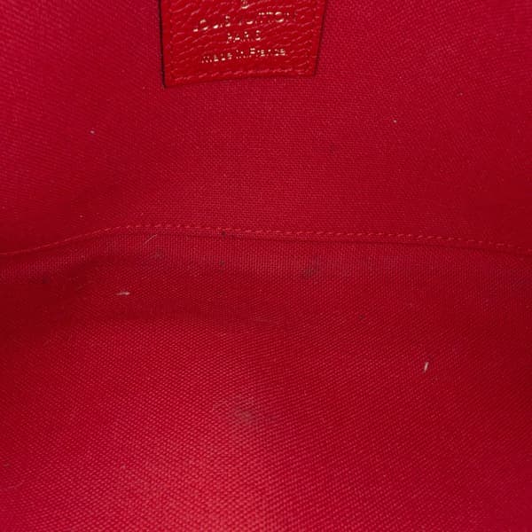 Pre-owned Louis Vuitton Monogram Empreinte Pochette Felicie Red