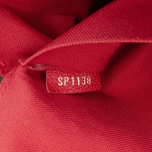 Pre-owned Louis Vuitton Monogram Empreinte Pochette Felicie Red