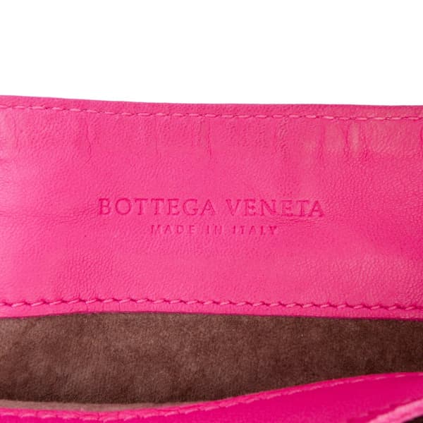 Pre-owned Bottega Veneta Nappa Intrecciato Flap Crossbody Pink