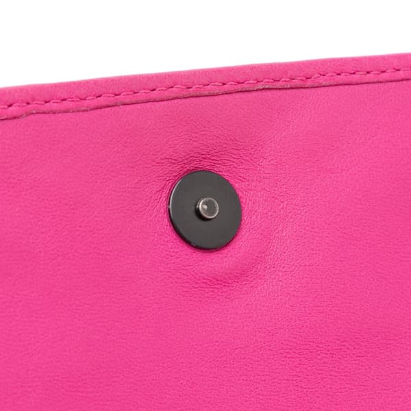 Pre-owned Bottega Veneta Nappa Intrecciato Flap Crossbody Pink