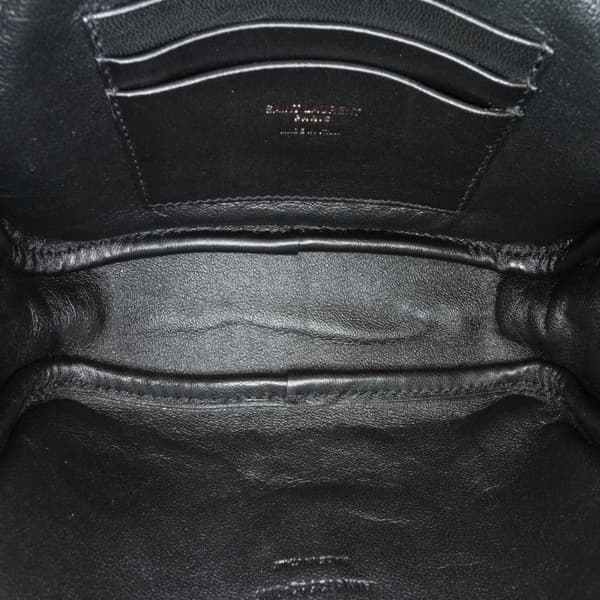 Pre-owned Saint Laurent Canvas Metallic Tiger Print Monogram Lou Camera Bag Black