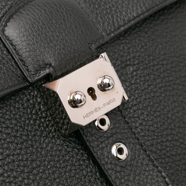 Pre-owned Hermès Togo Sac A Depeches Black