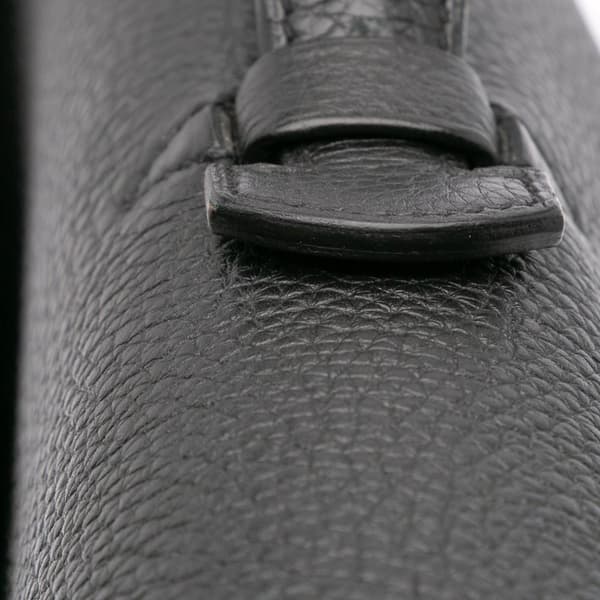 Pre-owned Hermès Togo Sac A Depeches Black