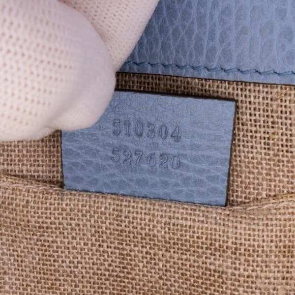 Pre-owned Gucci Small Dollar Calfskin Interlocking G Crossbody Blue
