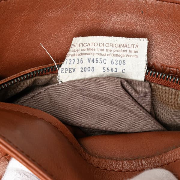 Pre-owned Bottega Veneta Leather Intrecciato Crossbody Brown
