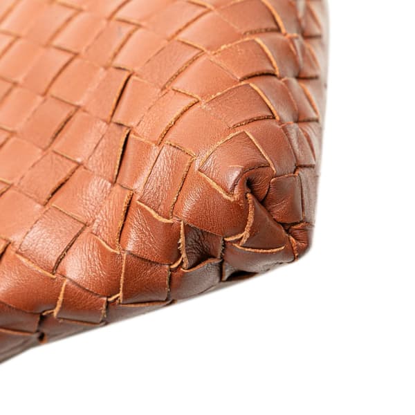 Pre-owned Bottega Veneta Leather Intrecciato Crossbody Brown