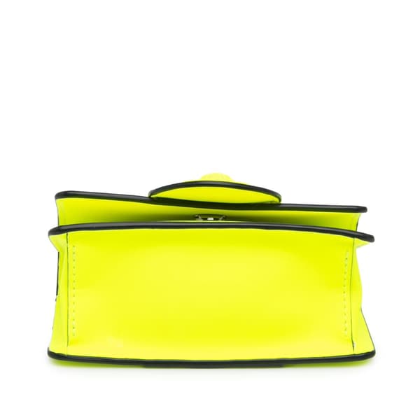 Pre-owned Versace Leather La Medusa Crossbody Yellow
