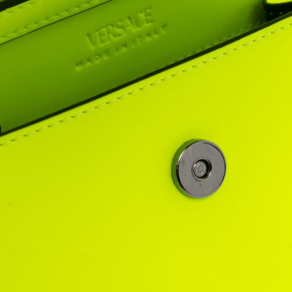 Pre-owned Versace Leather La Medusa Crossbody Yellow