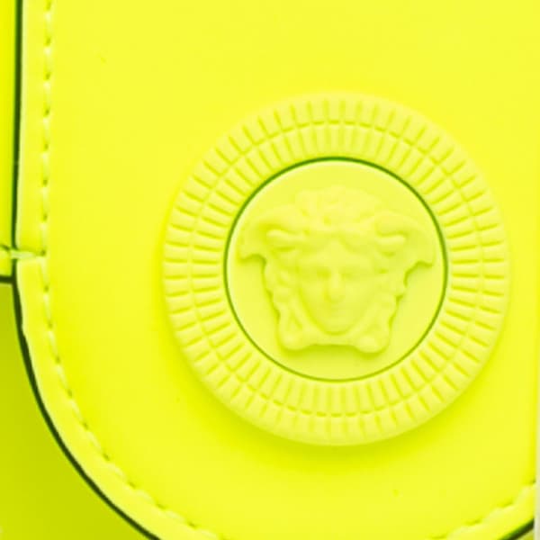Pre-owned Versace Leather La Medusa Crossbody Yellow