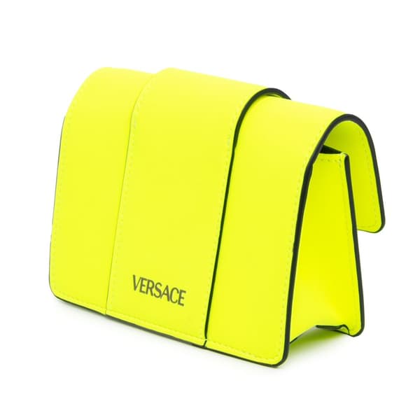 Pre-owned Versace Leather La Medusa Crossbody Yellow