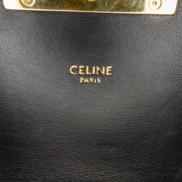 Pre-owned Celine Embroidered Canvas Triomphe Crossbody White