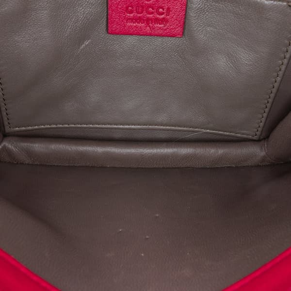 Pre-owned Gucci Small Polished Calfskin Interlocking G Dollar Crossbody Red