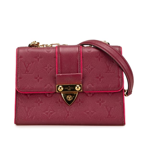 Pre-owned Louis Vuitton Monogram Empreinte Saint Sulpice BB Red
