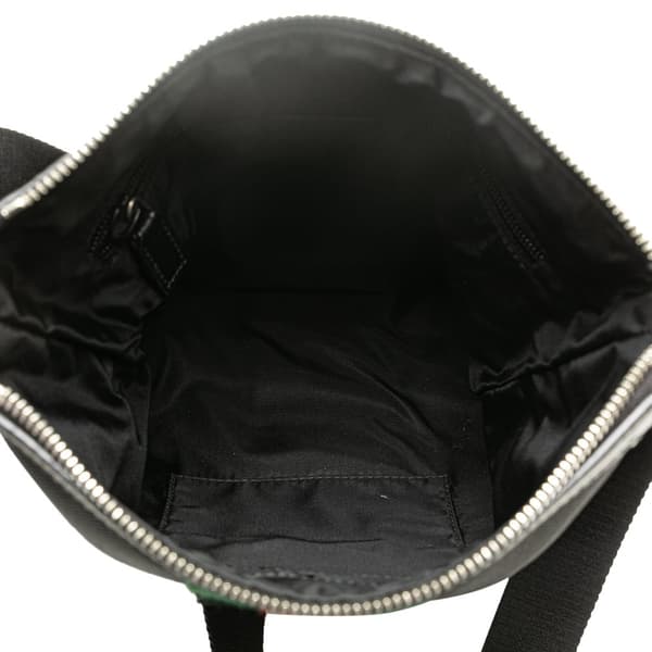 Pre-owned Gucci Techno Canvas Web Messenger Bag Black