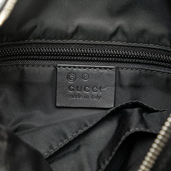 Pre-owned Gucci Techno Canvas Web Messenger Bag Black