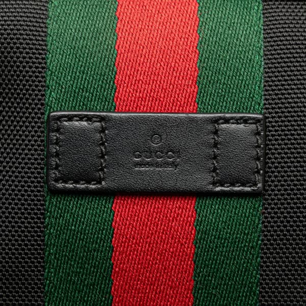 Pre-owned Gucci Techno Canvas Web Messenger Bag Black