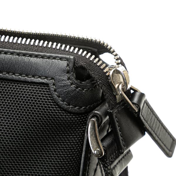 Pre-owned Gucci Techno Canvas Web Messenger Bag Black