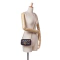 Miniatyrbild 10 av 10: Pre-owned Gucci Super Mini GG Marmont Matelasse Leather Torchon Flap Crossbody Black