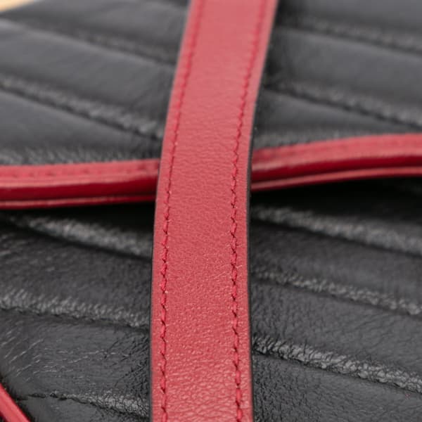 Pre-owned Gucci Small GG Marmont Matelasse Leather Torchon Flap Crossbody Black