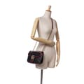 Miniatyrbilde 10 av 10: Pre-owned Gucci Small GG Marmont Matelasse Leather Torchon Flap Crossbody Black