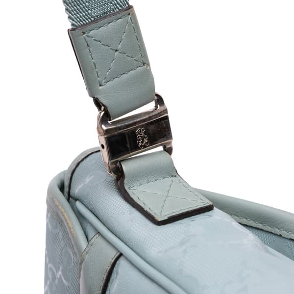 Pre-owned Gucci GG Imprime Kids Messenger Bag Blue