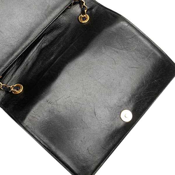 Pre-owned Chanel CC Quilted Lambskin Full Flap Black