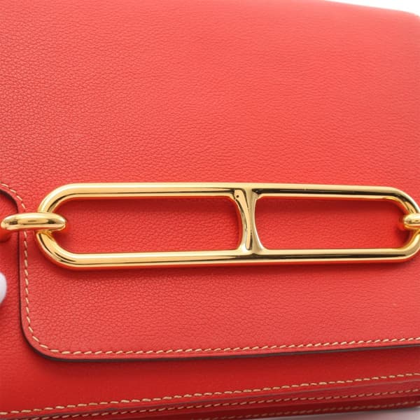 Pre-owned Hermès Evercolor Sac Roulis 23 Red