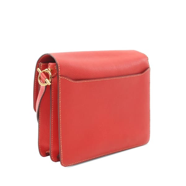 Pre-owned Hermès Evercolor Sac Roulis 23 Red