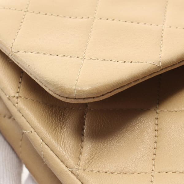 Pre-owned Chanel CC Quilted Lambskin Chain Flap Brown