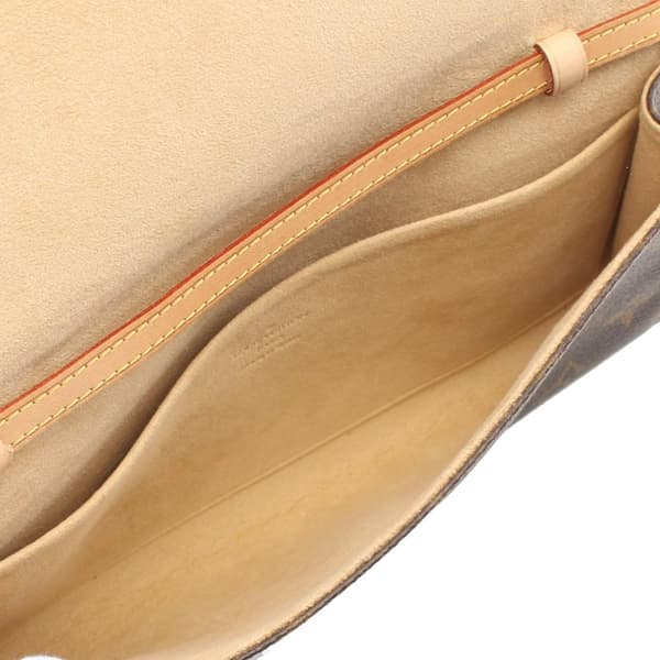 Pre-owned Louis Vuitton Monogram Pochette Twin GM Brown