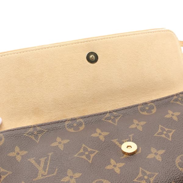 Pre-owned Louis Vuitton Monogram Pochette Twin GM Brown
