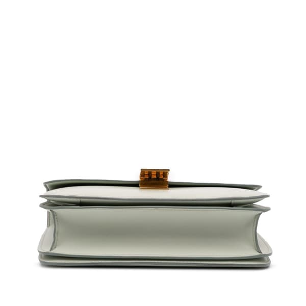 Pre-owned Celine Medium Calfskin Classic Box Green
