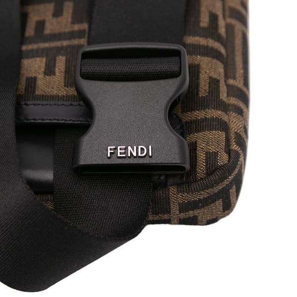 Pre-owned Fendi Zucca Canvas Convertible Baguette Crossbody Brown