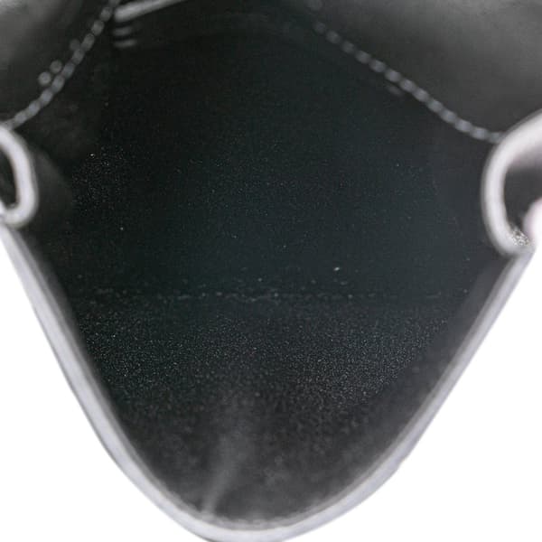 Pre-owned Valentino Leather VRing Neck Pouch Black