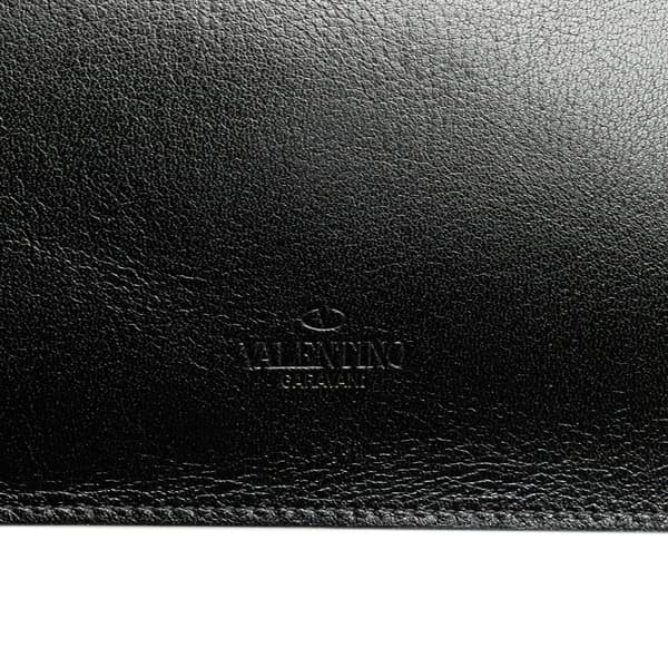 Pre-owned Valentino Leather VRing Neck Pouch Black