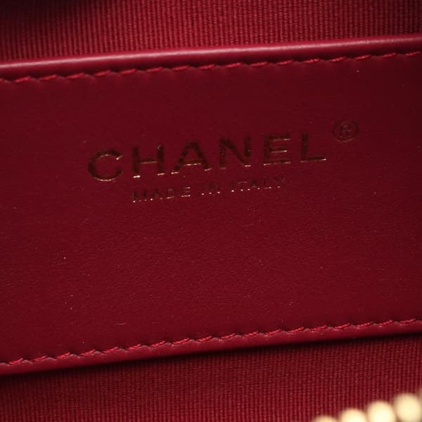 Pre-owned Chanel Mini Quilted Lambskin Bowling Bag Black
