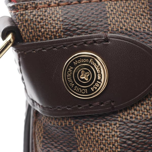 Pre-owned Louis Vuitton Damier Ebene Duomo Crossbody Brown