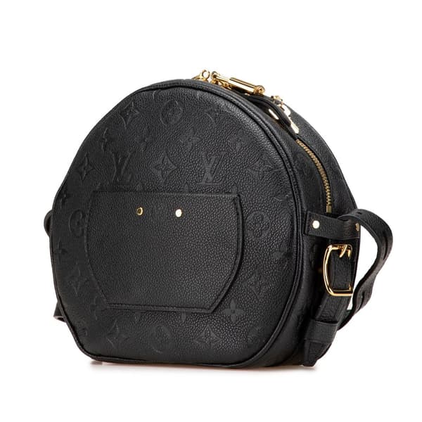 Pre-owned Louis Vuitton Monogram Empreinte Boite Chapeaux Souple MM Black